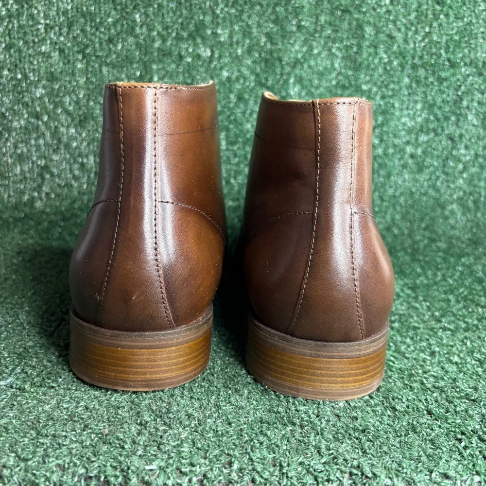 NEW Steve Madden Molcalm Leather Lace Up Dress Chukka Ankle Boots Brown Mens 13M